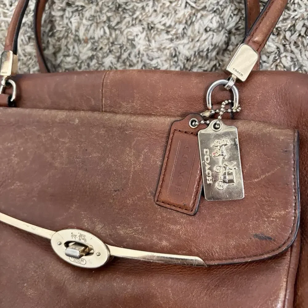 Vintage Coach Leather Madeline East West Satchel 25166 Shoulder Bag Purse